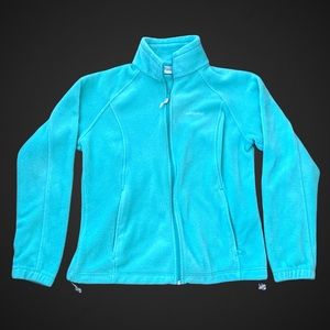 Teal Columbia Full Zip Fleece Jacket Women's XL - A4